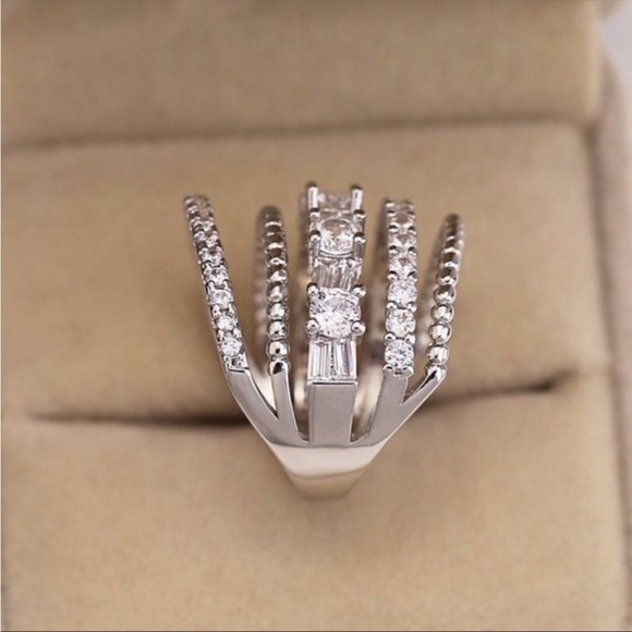 New Women’s Stackable 925 Silver Diamond Ring 💍 - Picture 5 of 5